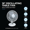 16" Oscillating Table Fan