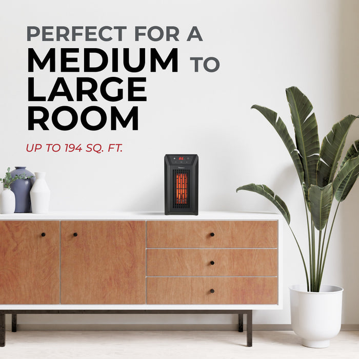 13" 1500/1000W Digital 6 Tube Infrared Heater with Remote