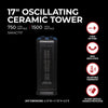 17” 1500/750W Oscillating Ceramic Tower Heater