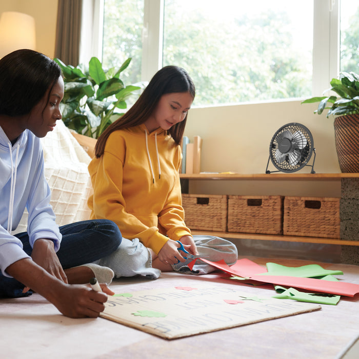 4" USB Table Fan with 360° Tilting Head