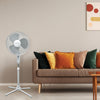 16" Oscillating Pedestal Fan - White