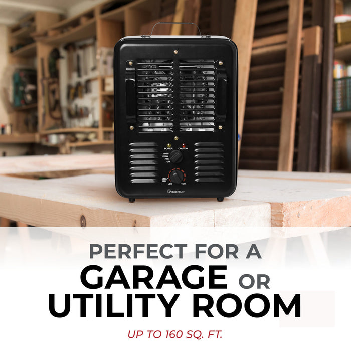 15" 1500/1300W Milkhouse Heater with 3 Prong Power Cord