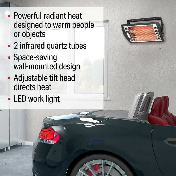24" 1500/750W Wall Mount Infrared Radiant Heater