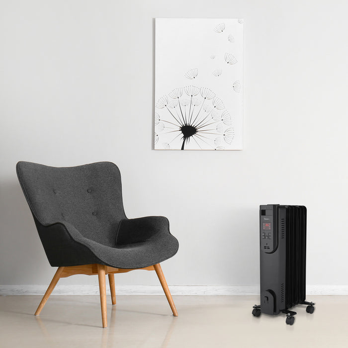 24" 1500/900/600W Digital Oil-Filled Heater with Remote