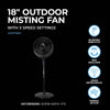18" Outdoor Misting Fan