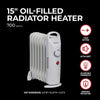 15" 700W 7-Fin Compact Oil-Filled Radiator Heater