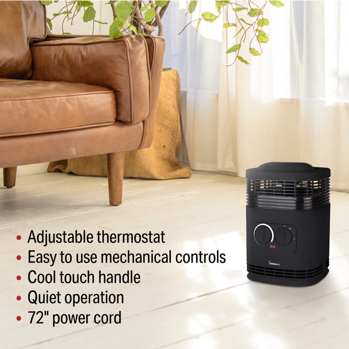 10" 1500/750W 360° Ceramic Heater