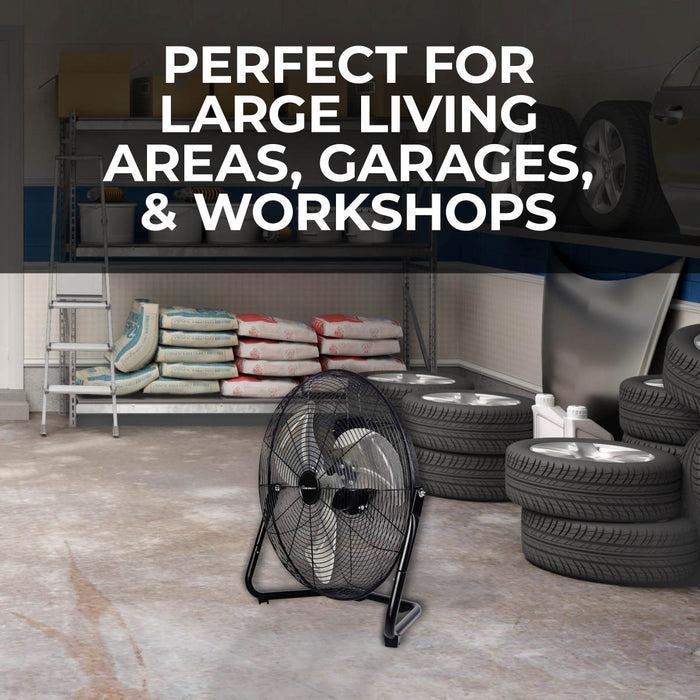 20" High Velocity Floor Fan with aluminum oil bearing motor
