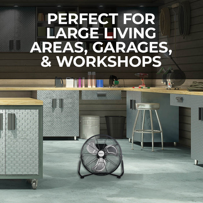 14" High Velocity Floor Fan with aluminum oil bearing motor