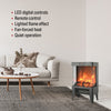 21” 1500/750W Fan-forced Electric Fireplace Heater With Flame Effect