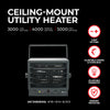 Mr Heater 5,000/4,000/3,000W 240V Ceiling Mount Garage Utility Heater