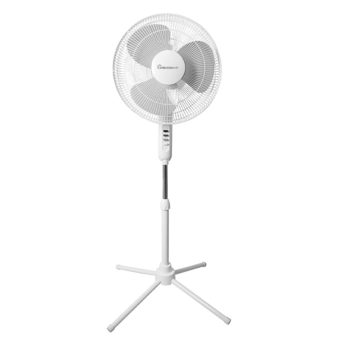 16" Oscillating Pedestal Fan - White