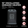 10" 1500/750W Oscillating Ceramic Heater