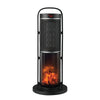 22” 1500/750W Oscillating PTC Tower Heater With Flame Effect