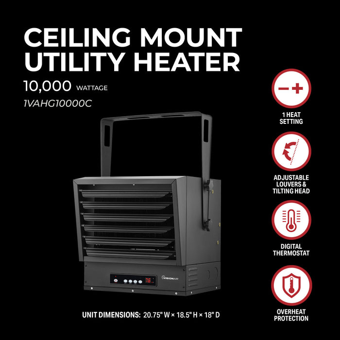 10,000W 240V Ceiling Mount Heater for Canada