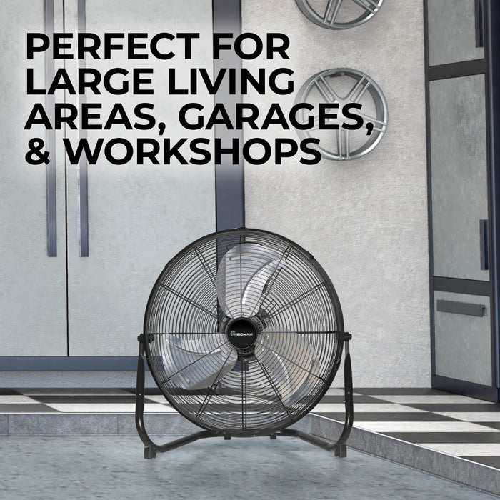 18" High Velocity Floor Fan with aluminum oil bearing motor