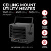 5,000/4,000/3,000W 240V Ceiling Mount Heater