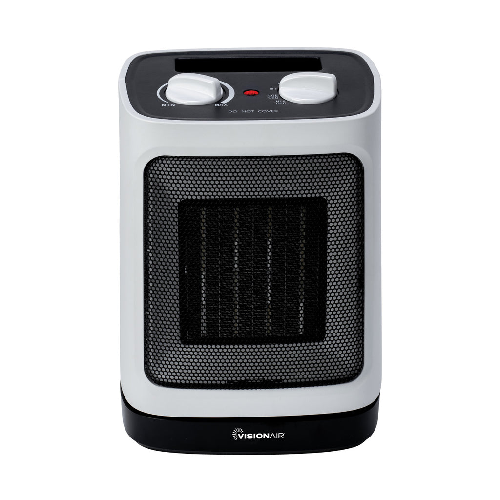 1500/900W Oscillating 10" Ceramic Heater, White