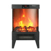 21” 1500/750W Fan-forced Electric Fireplace Heater With Flame Effect