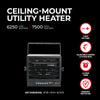 Mr Heater 7,500/6,250W 240V Ceiling Mount Garage Utility Heater